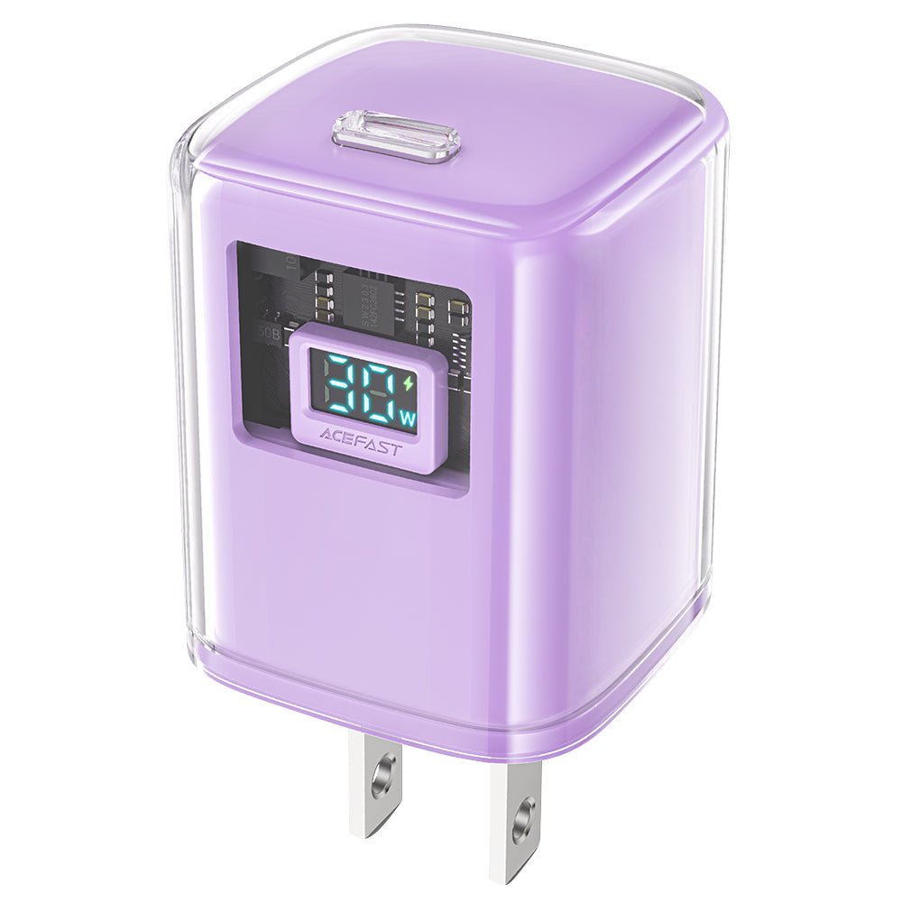 alfalfa Purple A55ACEFASTACEFAST A55 A53 PD30W USB-C Charger US/ENalfalfa Purple A55